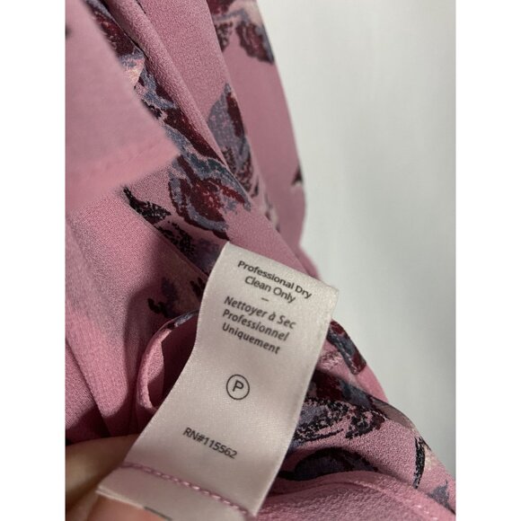 Cinq À Sept Women Sz 6 Tiered Ruffle Pink Floral Dress Billowy Long Sleeves $395 - Picture 14 of 16